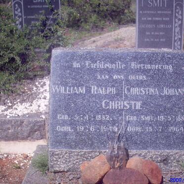 CHRISTIE William Ralph 1882-1944 &amp; Christina Johanna SMIT 1888-1964