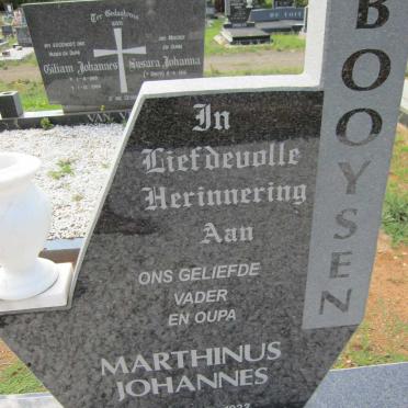 BOOYSEN Marthinus Johannes 1923-2002