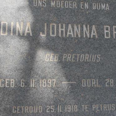 BRITZ Dina Johanna nee PRETORIUS 1897-1976
