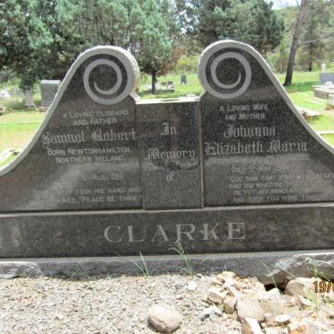 CLARKE Samuel Robert  -1981 &amp; Johanna Elizabeth Maria 1880-1974