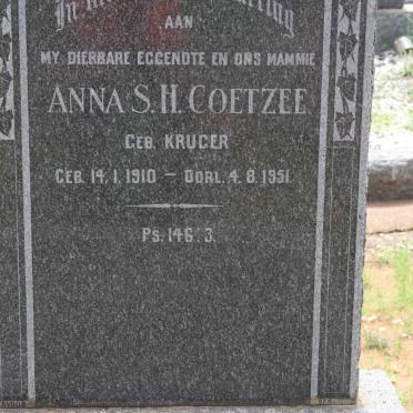 COETZEE Anna S.H. nee KRUGER 1910-1951