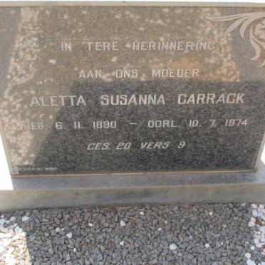 CARRACK Aletta Susanna 1890-1974