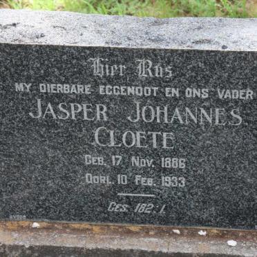 CLOETE Jasper Johannes 1886-1933