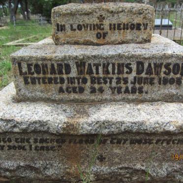 DAWSON Leonard Watkins -1905