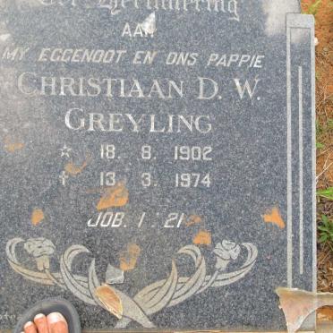 GREYLING Christiaan D.W. 1902-1974
