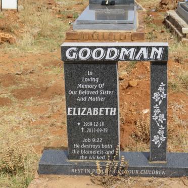 GOODMAN Elizabeth 1939-2013