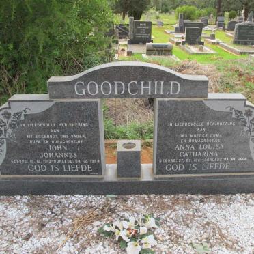 GOODCHILD John Johannes 1913-1984 &amp; Anna Louisa Catharina  1921-2008