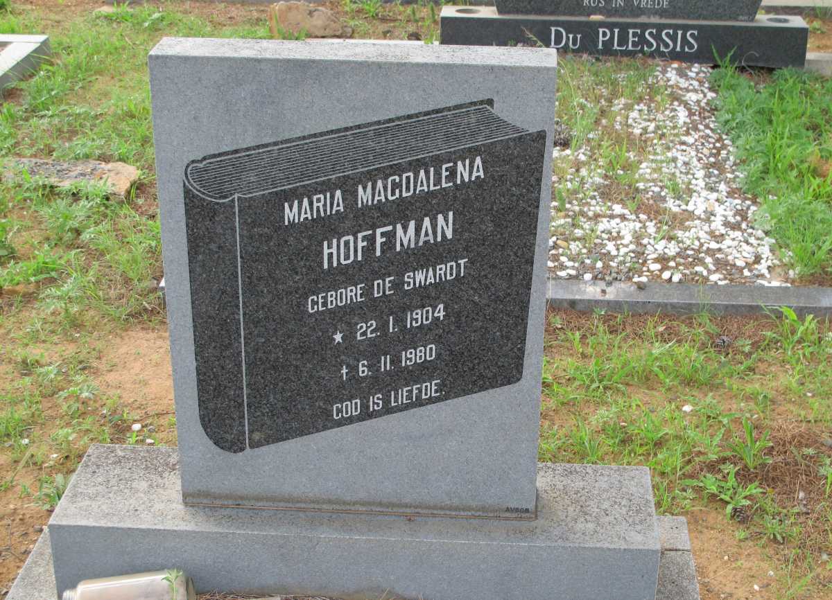 HOFFMAN Maria Magdalena nee DE SWARDT 1904-1980 