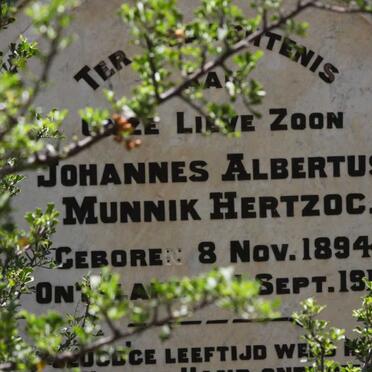 HERTZOG Johannes Albertus Munnik 1894-1918