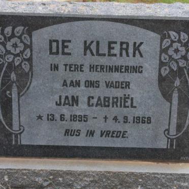 KLERK Jan Gabriel, de 1895-1968