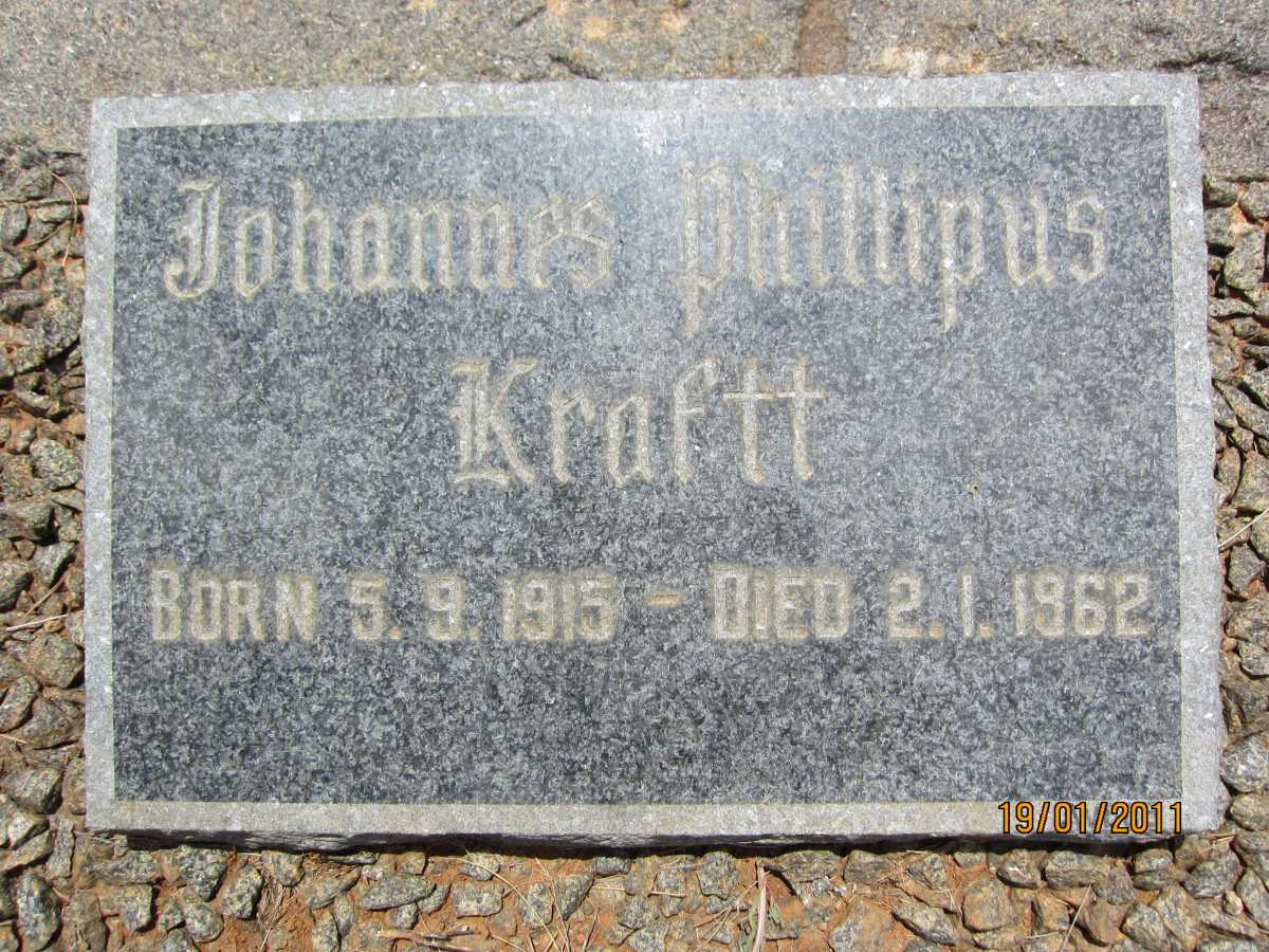 KRAFTT Johannes Phillipus 1915-1962