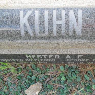 KUHN Hester A.F. formerly  DU PLESSIS nee BUTTON 1913-1976 