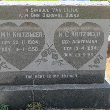 KRITZINGER M.M.H. 1884-1958 &amp; H.C. ACKERMANN 1894-1980