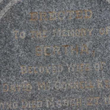 KERR Bertha, McConnell -1892  :: McCONNELL KERR Samuel Wensley -1886