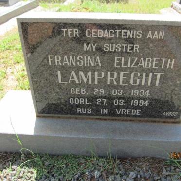 LAMPRECHT Fransina Elizabeth 1934-1994
