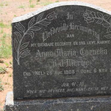 MERWE Anna Maria Cornelia, v.d. nee NEL 1908-1948