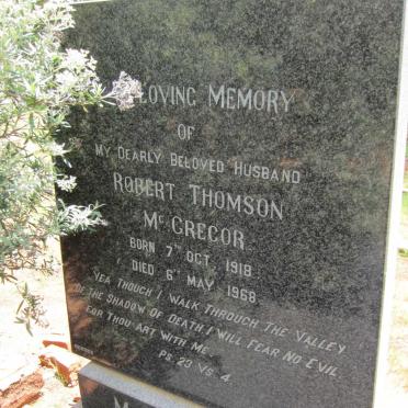 McGREGOR Robert Thomson 1918-1968