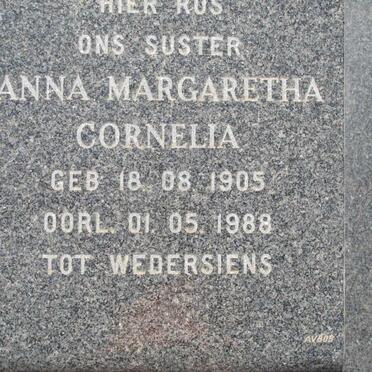MERWE Anna Margaretha Cornelia, van der 1905-1988