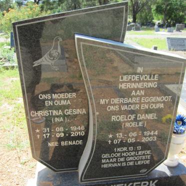 NIEKERK Roelof Daniel, van 1944-2003 &amp; Christina Gesina BENADE 1946-2010