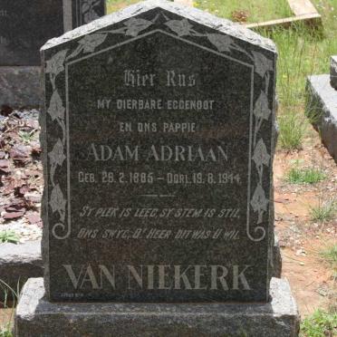 NIEKERK Adam Adriaan, van 1885-1944