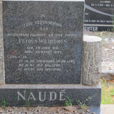 NAUDE Petrus Wilhelmus 1891-1957
