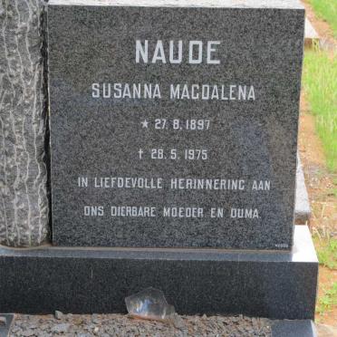 NAUDE Susanna Magdalena 1897-1975