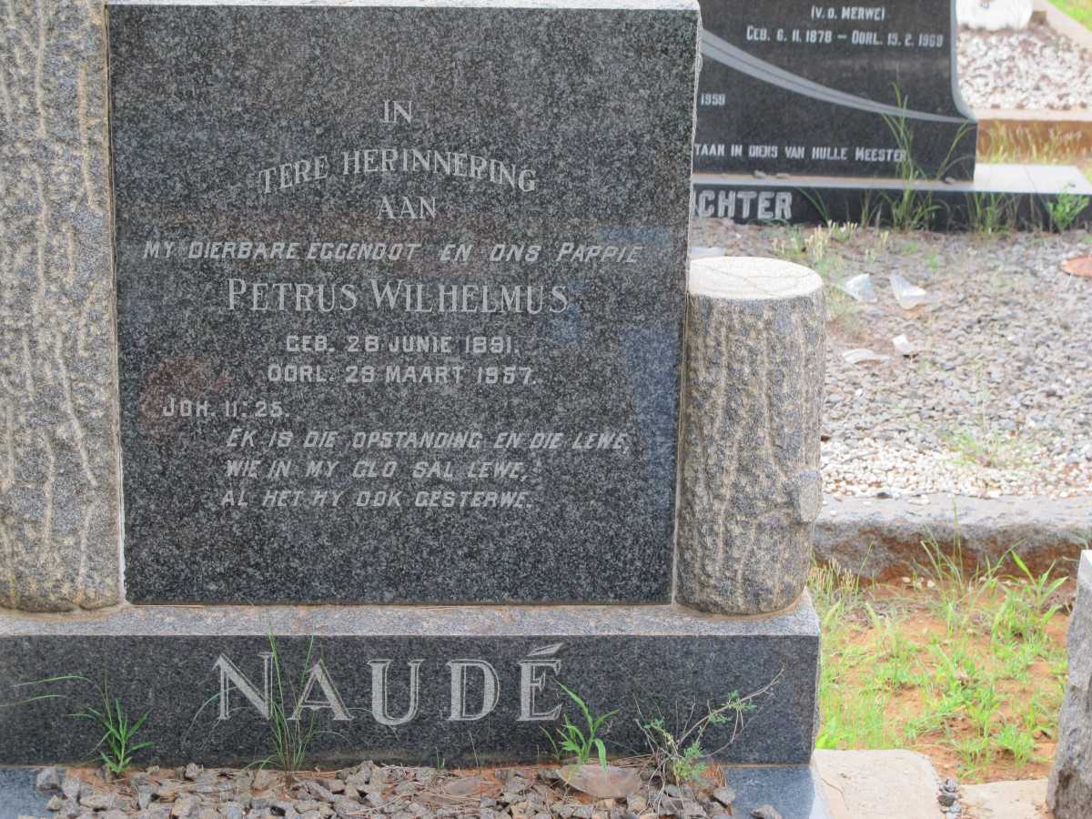 NAUDE Petrus Wilhelmus 1891-1957