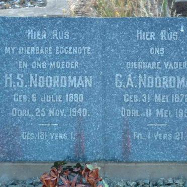 NOORDMAN C.A. 1872-1956 &amp; H.S. 1880-1940