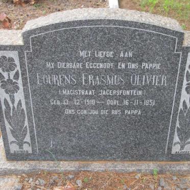 OLIVIER Lourens Erasmus 1910-1951