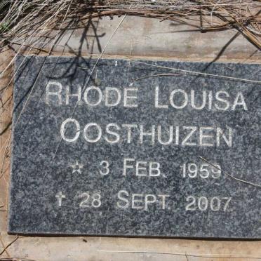 OOSTHUIZEN Rhodé Louisa 1959-2007
