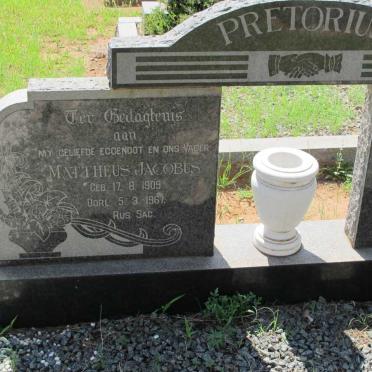 PRETORIUS Mattheus Jacobus 1909-1967