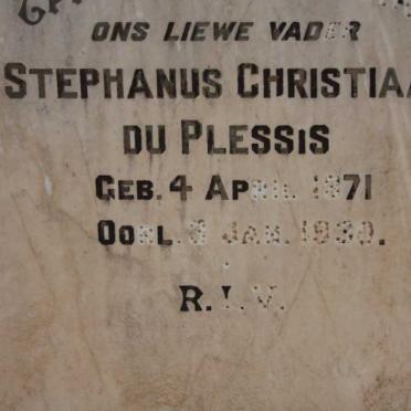 PLESSIS Stephanus Christiaan, du 1871-1930