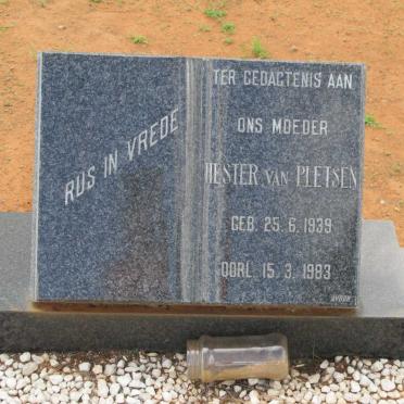 PLETSEN Hester, van 1939-1983