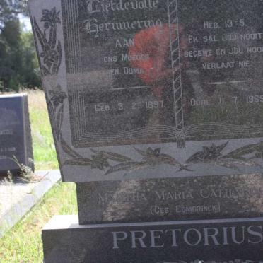 PRETORIUS Martha Maria Catharina COMBRINCK 1897-1969