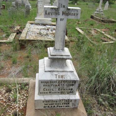 PONTING Tom 1898-1899 :: PONTING Cecil Edward 1901-1903