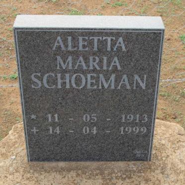 SCHOEMAN Aletta Maria 1913-1999