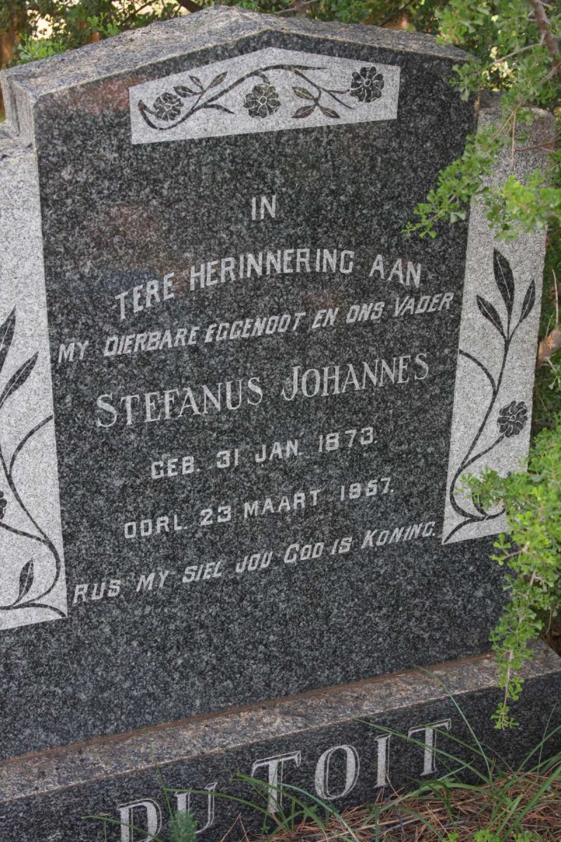 TOIT Stefanus Johannes, du 1873-1957