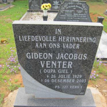 VENTER Gideon Jacobus 1929-2003