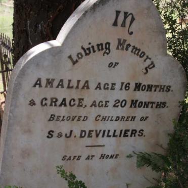 VILLIERS Amalia, de :: DE VILLIERS Grace