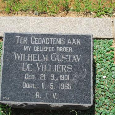 VILLIERS Wilhelm Gustav, de 1901-1965