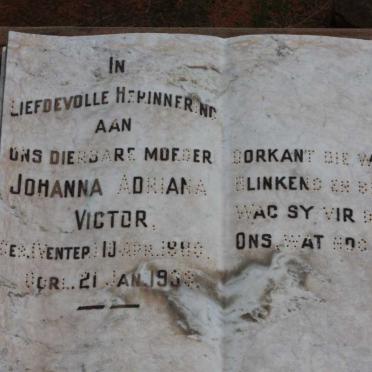 VICTOR Johanna Adriana nee VENTER 1880-1938