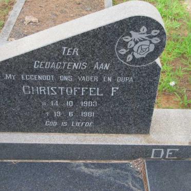 WIT Christoffel F., de 1903-1981