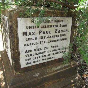 ZAGER Max Paul 1907-1908