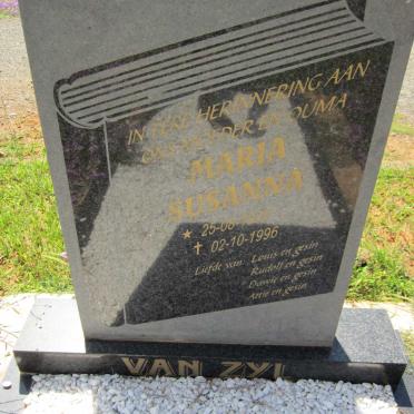 ZYL Maria Susanna, van 1938-1996