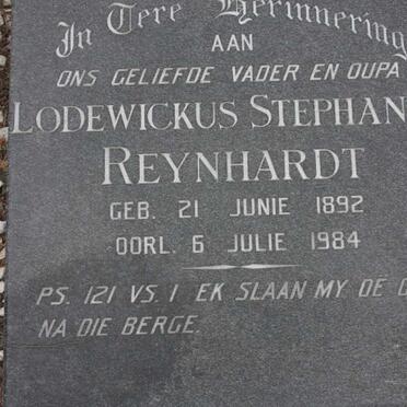 REYNHARDT Lodewickus Stephanus 1892-1984