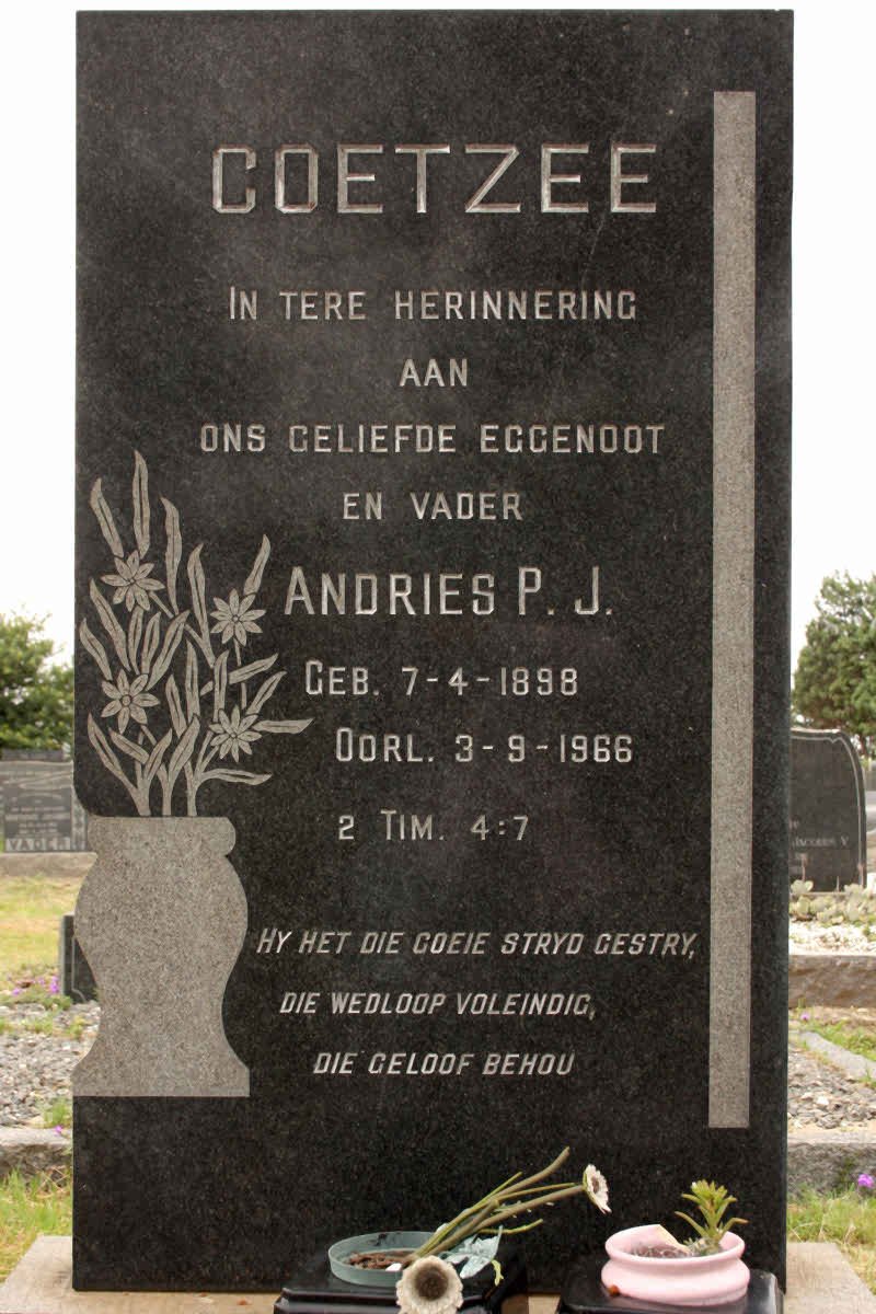 COETZEE Andries P.J. 1898-1966