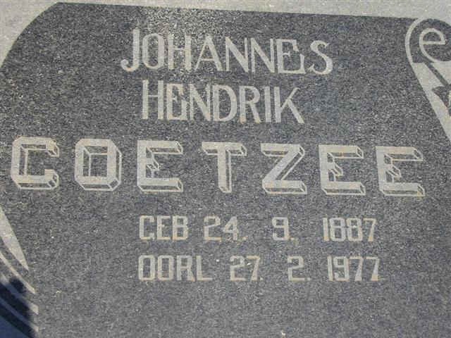 COETZEE Johannes Hendrik 1887-1977