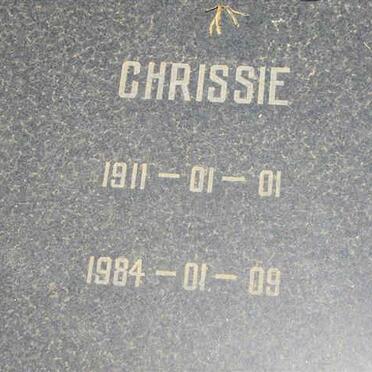 RENSBURG Chrissie, Jansen van 1911-1984