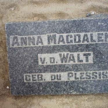 WALT Anna Magdalena, v.d. nee DU PLESSIS