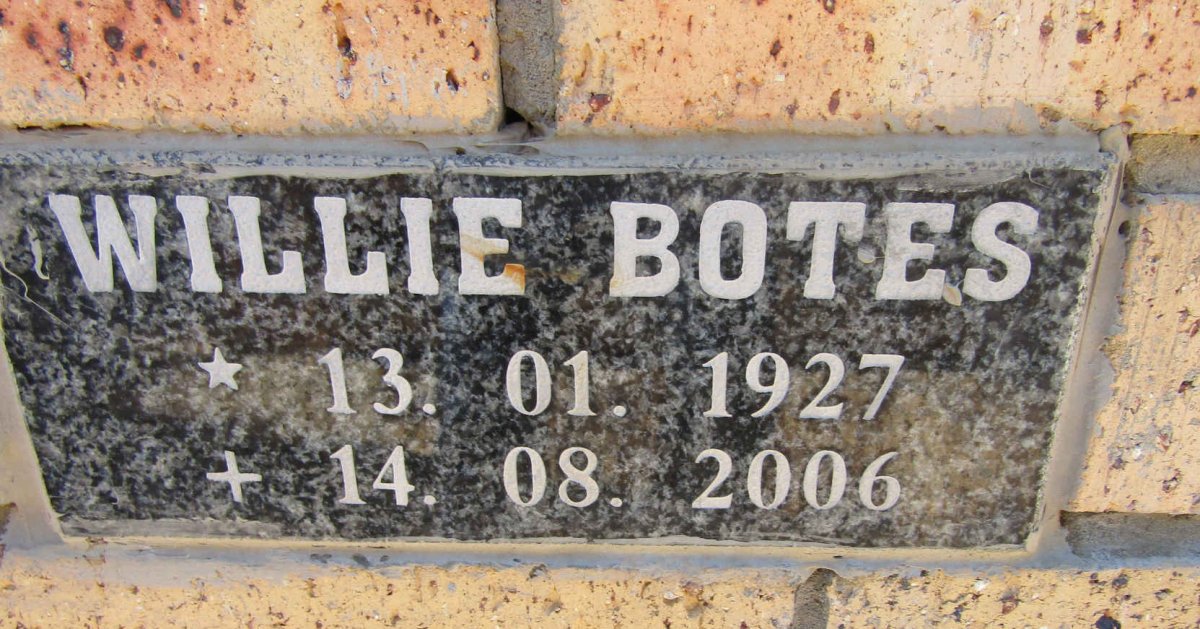 BOTES Willie 1927-2006